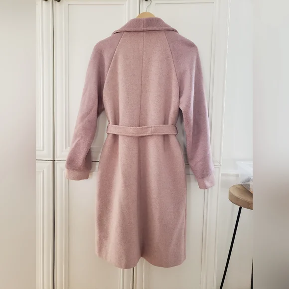 Max Mara belted lined pink coat M/L - Picture 3 of 7